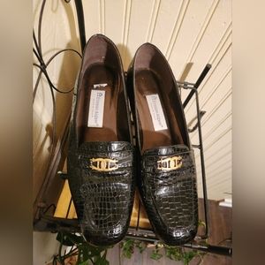 Vintage Leather Crocodile Loafers